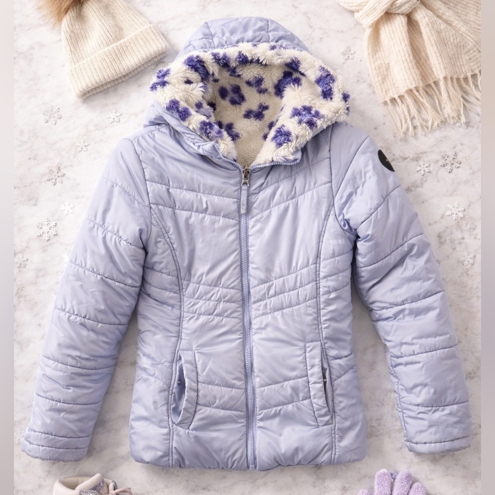 Madden Girl Girls Reversible Puffer Jacket Size 10/12